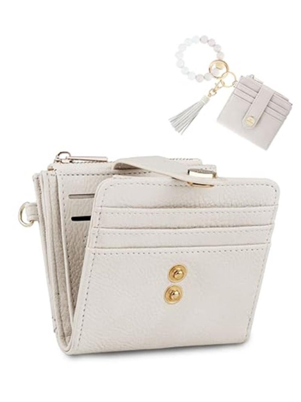 Wristlet Wallet Womens RFID Card Holder Keychain Wallet Coin Purse Vegan